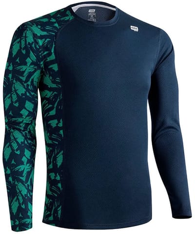 42k Running Lotus Winter T-shirt Met Lange Mouwen Blauw XS Man