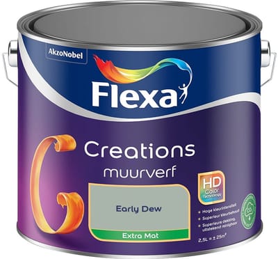 Flexa - Creations Muurverf Extra Mat - Early Dew - Mengverf - 2,5 L
