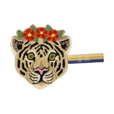 Doing Goods Wandkleed Dierenkop - Tapis Amis - Floral Witte Tijger