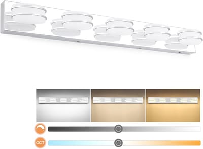 Dimbare LED Ijdelheid Verlichtingsarmaturen met 3 Kleurtemperaturen en Chroom Afwerking voor Badkamers