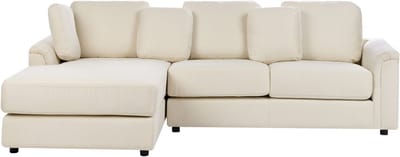 KOHLO - Hoekbank - Lichtbeige - Rechtszijdig - Polyester