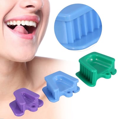 Pack van 3 Silicone Mondsteunen - Mondopeners - Tandarts Mondrest Bite Block Kussen - Opener Retainer Klein Medium Groot voor Beet Splinten - Tandheelkundige Verzorging Accessoires