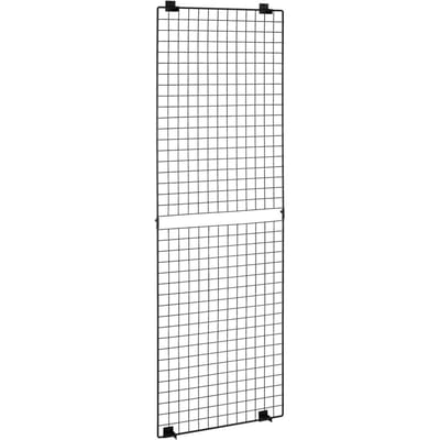 3 Paquets Panneaux Muraux Grille, Panneaux Grille Métallique 610 x 1828 mm Présentoir Mural, Étagère Murale d'Exposition d'Art, Panneau Mural Grille en Acier Carbone Noir pour