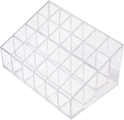 Opbergdoos Transparant - Kleine Items Doos - Cosmetica Ordenen - 24 Vierkante Vakken - 95 x 143 cm - Transparant