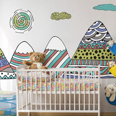 Kinderstickers van Scandinavische bergen, Anoushka, 100 x 150 cm