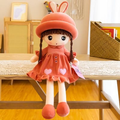 Fille Fée Lapin Kawaii Peluche Mignonne Exquise Décoration Intérieure Remplie de Coton PP Poupée Cadeau d'Anniversaire ou de Noël pour Filles 65CM