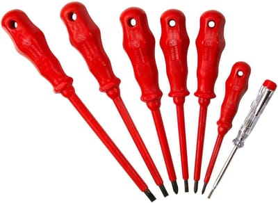 SW-Stahl 31610L schroevendraaierset, rood