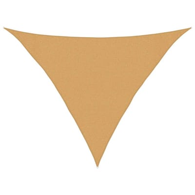 vidaXL - Zonnezeil - 160 - g/m² - driehoekig - 3x3x4,2 - m - HDPE - zandkleurig