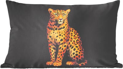 Sierkussens - Kussentjes Woonkamer - 60x40 cm - Panter - Realistisch - Bruin