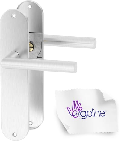ERGO line Deurbeslag set Binnendeur - Sigma - Deurkruk Roestvrij Staal RVS - met blind schild, deurgrepen voor kamerdeuren, Renovatiebeslag, Deurklink met schild, langschild deurkrukset