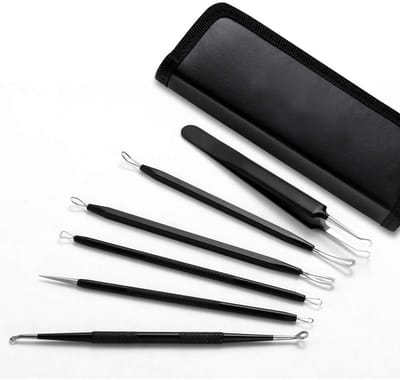 6-in-1 Blackhead Remover Tool Kit - Mee-eter Verwijderaar Gereedschap - Puistjes Verwijderaar Met Opbergdoos - Mee-eter Verwijderaar Voor Neus en Gezicht