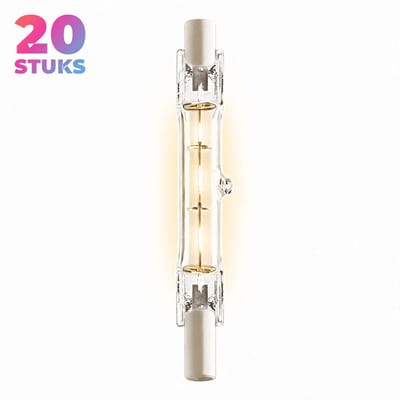 20x Staaflamp (118mm) Halogeenlamp R7s - 400W - Warm Wit Licht (2700K) - 8700 lm - 2 jaar - Dimbaar