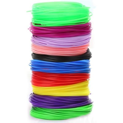 20 Rouleaux Filament Stylo 3D PLA Longueur 10,9 yd Couleurs Assorties Lissage Sûr Recharges Filament Stylo 3D