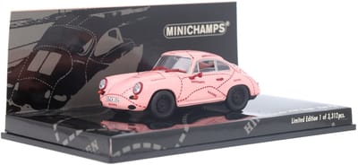 Porsche 356C Coupé Pink Pig Minichamps Modelauto 1:43 1963 430062326 Schaalmodel