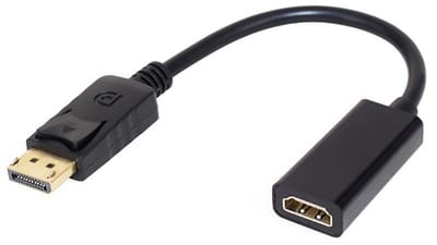 4K 30Hz DisplayPort naar HDMI-adapter - Voor het aansluiten van een pc met DisplayPort op een HDMI-monitor (eenrichtingsverbinding) - Compatibel met laptops, monitoren en projectoren - Eenrichtings-DP naar HDMI-kabel