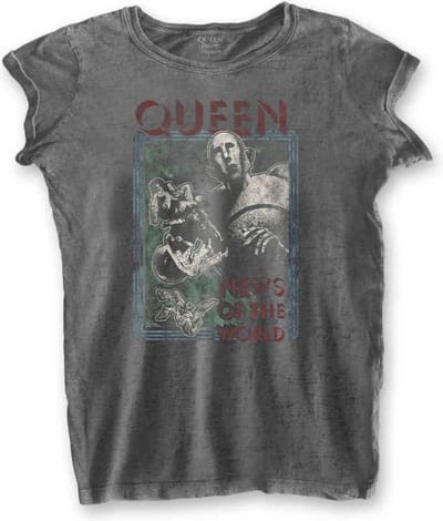 Queen - News Of The World Dames T-shirt - S - Grijs