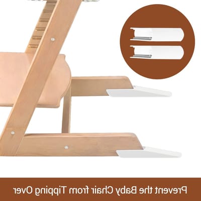 Set van 2 Inlegstukken voor Kinderstoelen, Antislip Voetsteunen, Veiligheidsaccessoire voor Comfort en Stabiliteit, Wit