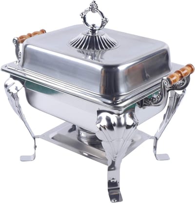 Buffetwarmer RVS - Warmhoudbak Chafing Dish - Feestelijke Catering - Duurzaam Spiegeloppervlak - 42x29x32 cm - Zilver