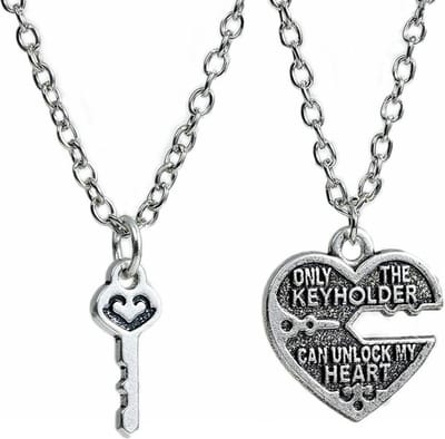 Fako Bijoux® - Vriendschapsketting - BFF Ketting - Hart & Sleutel Keyholder