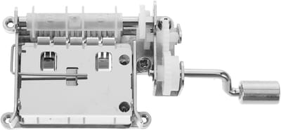 Muziekmechanisme Met Slinger - Melodie Maker - Muziekdoos Knutselen - 15 Noten Mechanisme - 105 cm - Zilver