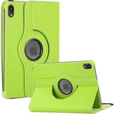 Book Cover Geschikt voor: Apple iPad Mini 6 & iPad Mini 7 2024 Tablethoes - Multi Stand Case - 360 draaibaar - Tablethoesje - Groen - ZT Accessoires