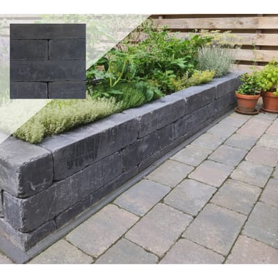 Linea Stapelblok Antraciet getrommeld 15x15x45cm
