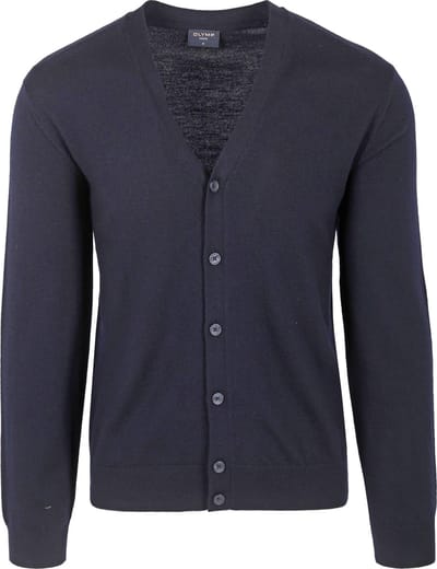 Olymp Vest Wol Donkerblauw (navy) - Maat 3XL - Heren