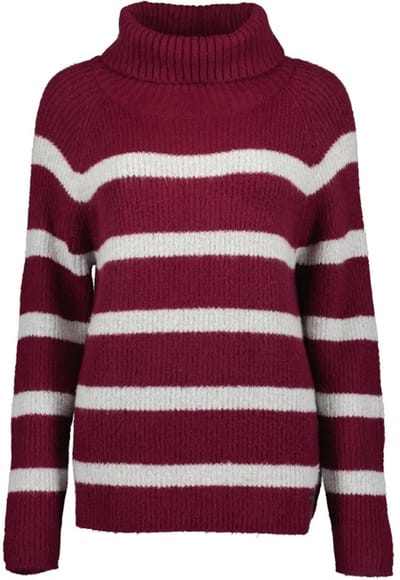 Blue Seven - Trui 248055 rood/wit streep met col - maat 42