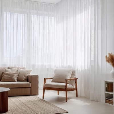 Dailygoods- Gordijnen 400 cm breed - Effen Gordijnen - Vitrages - Verduisterend - 100% Polyester - 245 cm hoog - Vitrage