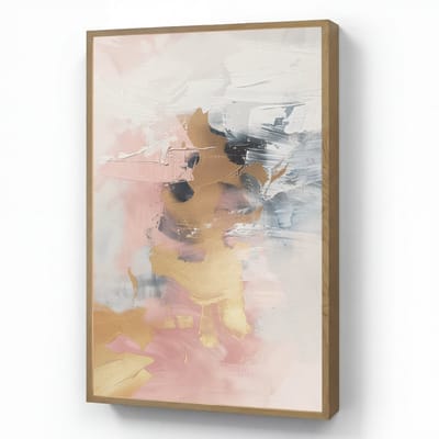 Wandlamp 60x90 cm - Oplaadbaar - Abstract - Pastel kleuren - Goud - Modern - Aesthetic - Wandlampen binnen woonkamer - Slaapkamer lamp - Decoratieve nachtlamp - Vloerlamp draadloos