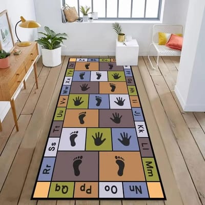 Zacht Hinkelspel Getallen Tapijt Vloermat Antislip Jongens Meisjes Peuter Educatief Loper Vloerkleed voor Speelkamer Slaapkamer Klaslokaal 40x60cm 16x24 inch