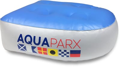 Opblaasbare Spa Booster Seat / Zitverhoger Spa Of Jaccuzzi - Aquaparx - 42x36x14 cm - Blauw/Grijs