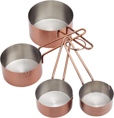 Famanu - Maatbekers set van 4 roestvrij staal luxe afwerking