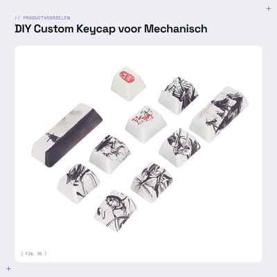 Dailygoods- Keycap Set 10 Sleutels - PBT Materiaal - Sublimatieproces - Mechanisch Toetsenbord - DIY Toetsenbord - OEM Hoogte - Toetsenbordtoetsen