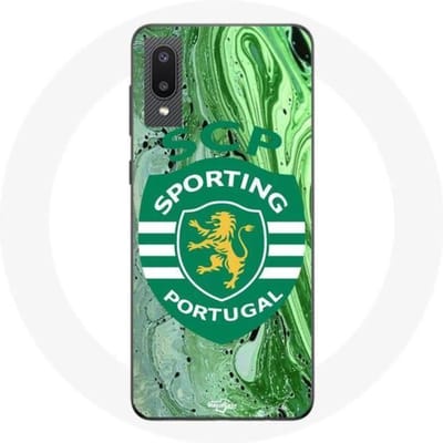 Coque - Maniacase - Samsung Galaxy A02 - Souple - Sporting Portugal - Protection et décoration noir
