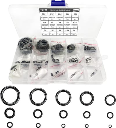 Reparatieset voor Hengelogen - 75 Stuks, 15 Maten van Keramische Geleiders - Vissport Accessoires