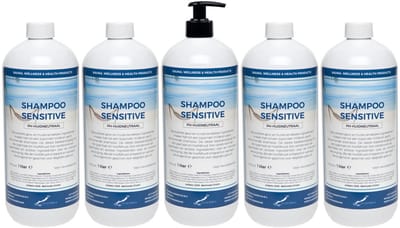 Shampoo Sensitive Care - 1 liter - 5 Stuks - met pomp - Voordeelverpakking - Haarverzorging
