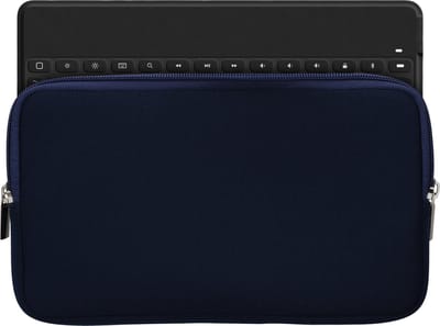 kwmobile toetsenbord hoes geschikt voor Logitech KEYS-TO-GO hoesje - Neopreen keyboard beschermhoes - Reis case met rits - Keyboards cover in donkerblauw