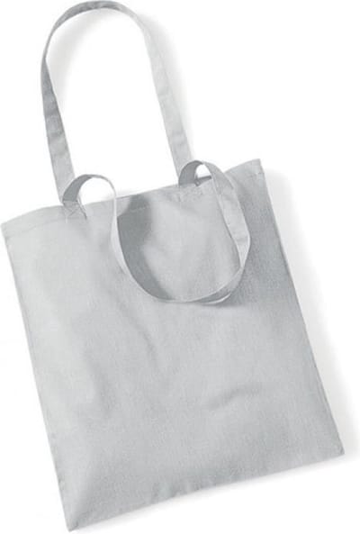 Westford Mill Bag For Life - Long Handles WM101 - Light Grey - 38 x 42 cm