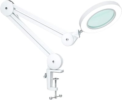 Vergrootglas Lamp - Werkpleklamp - Hobby en Knutselen - Dimbare Kleurmodi - 105mm Lens - Wit