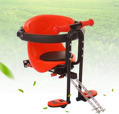 Fietskinderzitje Vooraan - Kinderzitje Fiets Baby - Veilig Fietsen - Met Geleiderailgreep - Tot 30 kg - Rood