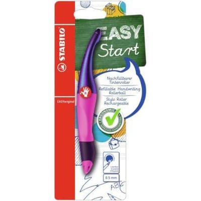 STABILO EASYoriginal - Ergonomische Rollerball - Rechtshandig - Blauwe Inkt - Holograph Edition - Navulbaar - Magenta
