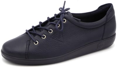 Ecco Soft 2.0 Sneakers blauw Leer - Dames - Maat 43