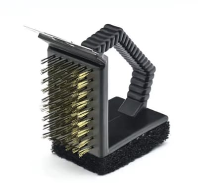 3-in-1 BBQ borstel - Barbecueborstel - RVS - Borstel voor de BBQ - Grillborstel - 12CM - CHPN