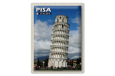 Blechschild Reise Pisa Schiefer Turm Italien 30x40cm Geschenk