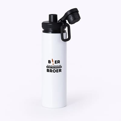 Hacebo® - bier, nu ik je aandacht heb je bent een geweldige broer waterfles met draaidop zwart - de beste broer - verjaardagscadeau - verjaardag - cadeau - cadeautje voor broer - broer artikelen - kado - geschenk - water fles - 850ML