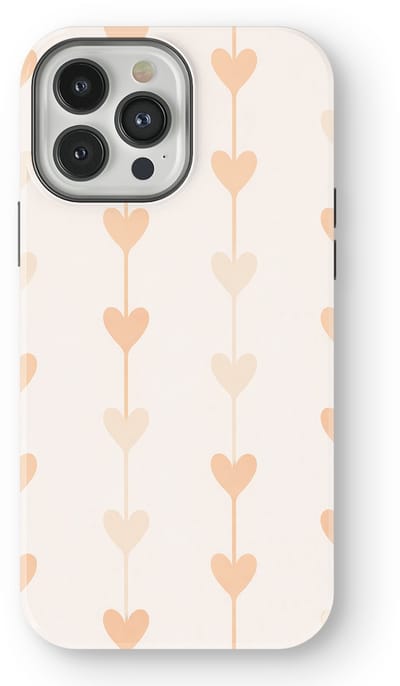 Tough Hoesje met Hartjes geschikt voor iPhone 13 Pro | Little Love Tough Case Geschikt voor Mag | Hartjes Print Backcover geschikt voor iPhone 13 Pro Vertical Hearts