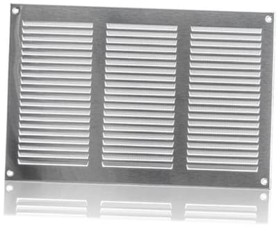 Ventilatierooster 300x200mm met Insectenhor - Metalen Roosters voor Toegang en Afvoer - Roestvrij Staal