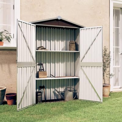 Tuinberging - Gereedschapskast - Opbergen Tuinspullen - Met ventilatie - 107.5 cm - Bruin