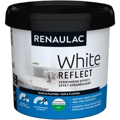 Renaulac Muur & Plafond Muurverf - Mat - Wit - 1l
